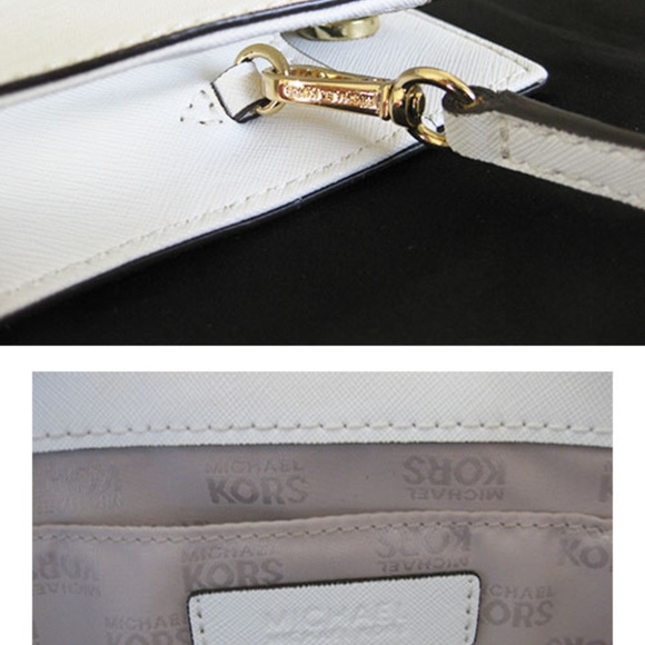 <SOLD>MICHAEL KORS White saffiano large clutch bag - Picture 5 of 7